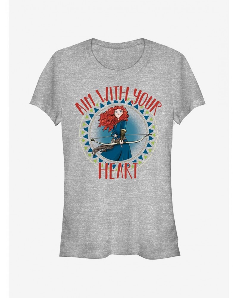 Disney Pixar Brave Merida Aim With Heart Girls T-Shirt $9.46 T-Shirts