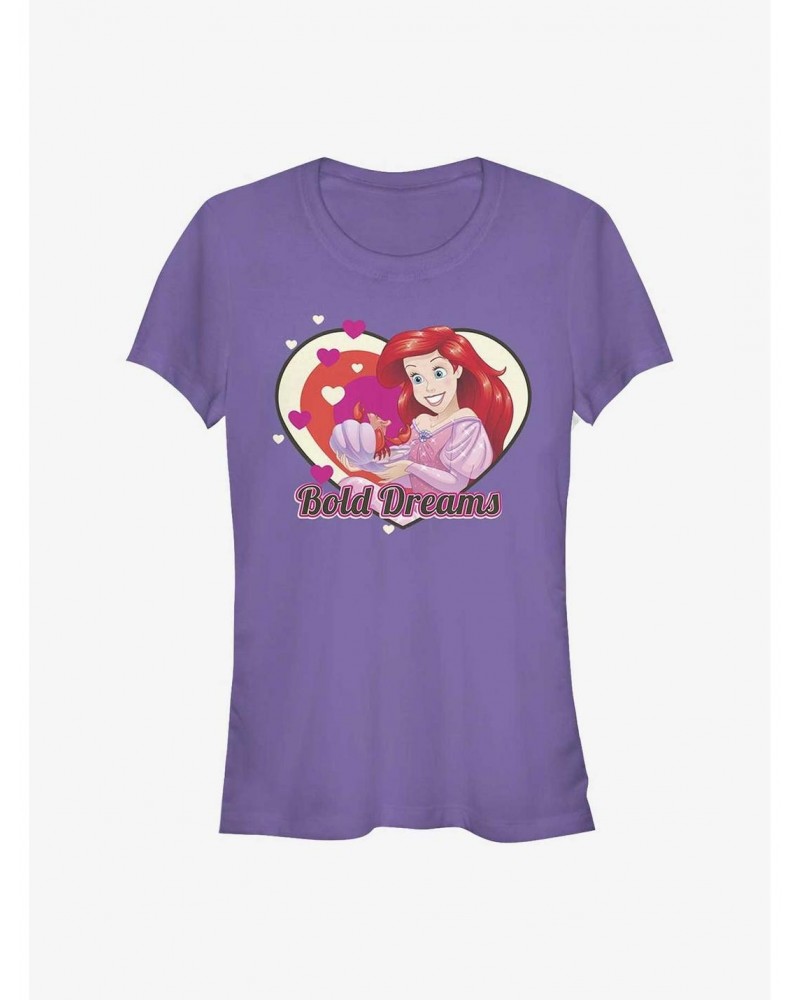 Disney The Little Mermaid Ariel Heart Bold Dreams Girls T-Shirt $8.47 T-Shirts