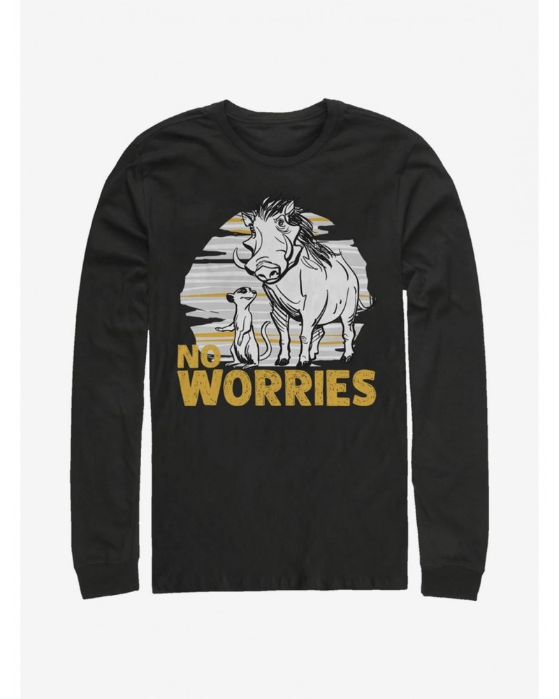 Disney The Lion King 2019 No Worries Club Long-Sleeve T-Shirt $13.49 T-Shirts